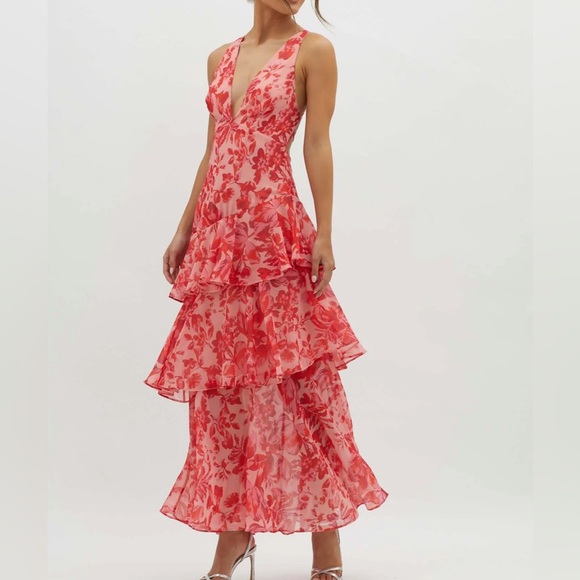 Strappy Back Ruffle Midi Dress - Picture 3 of 7